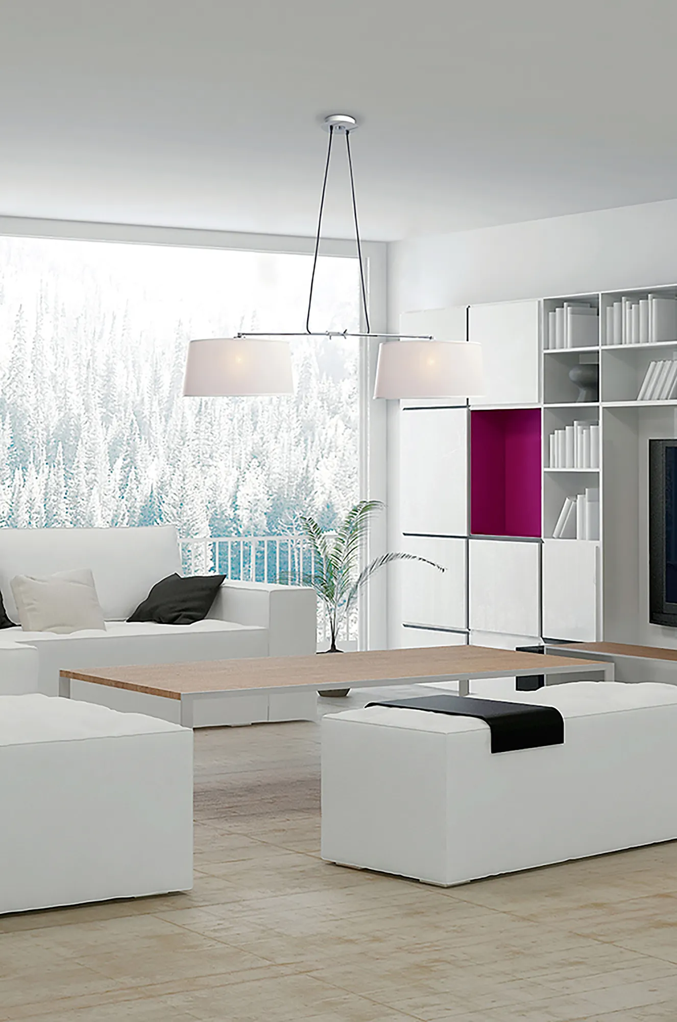 Habana White Shades Mantra Table & Floor Lamp Shades